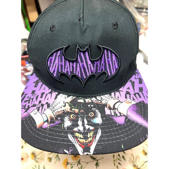 Batman Joker Black & Purple Snapback Hat Joker Design - Picture 1 of 4